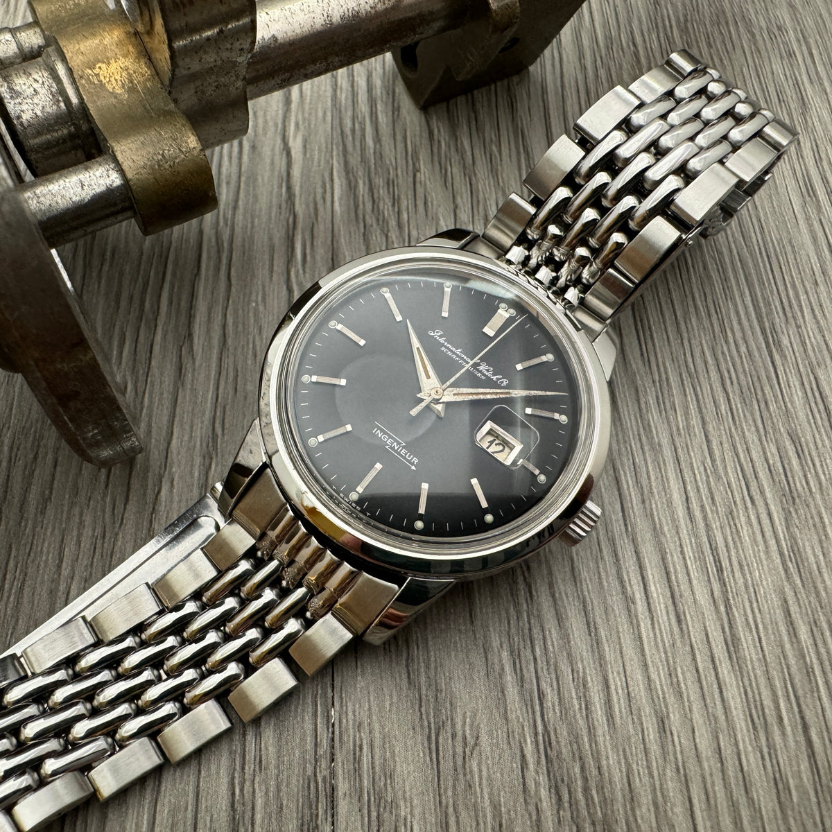 【ノベルティ】IWC カシミアブランケットストール　インヂュニア柄　新品未使用 ノベルティ】IWC カシミアブランケットストールインヂュニア柄新品未