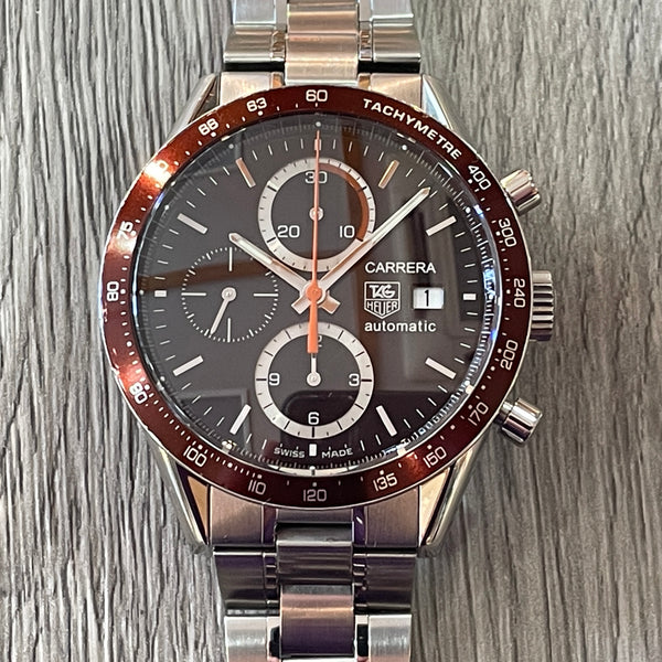 TAG HEUER カレラ クロノグラフ 自動巻き ワンオーナー　OH暦あり TAG HEUER タグホイヤー カレラ クロノグラフ キャリバー16