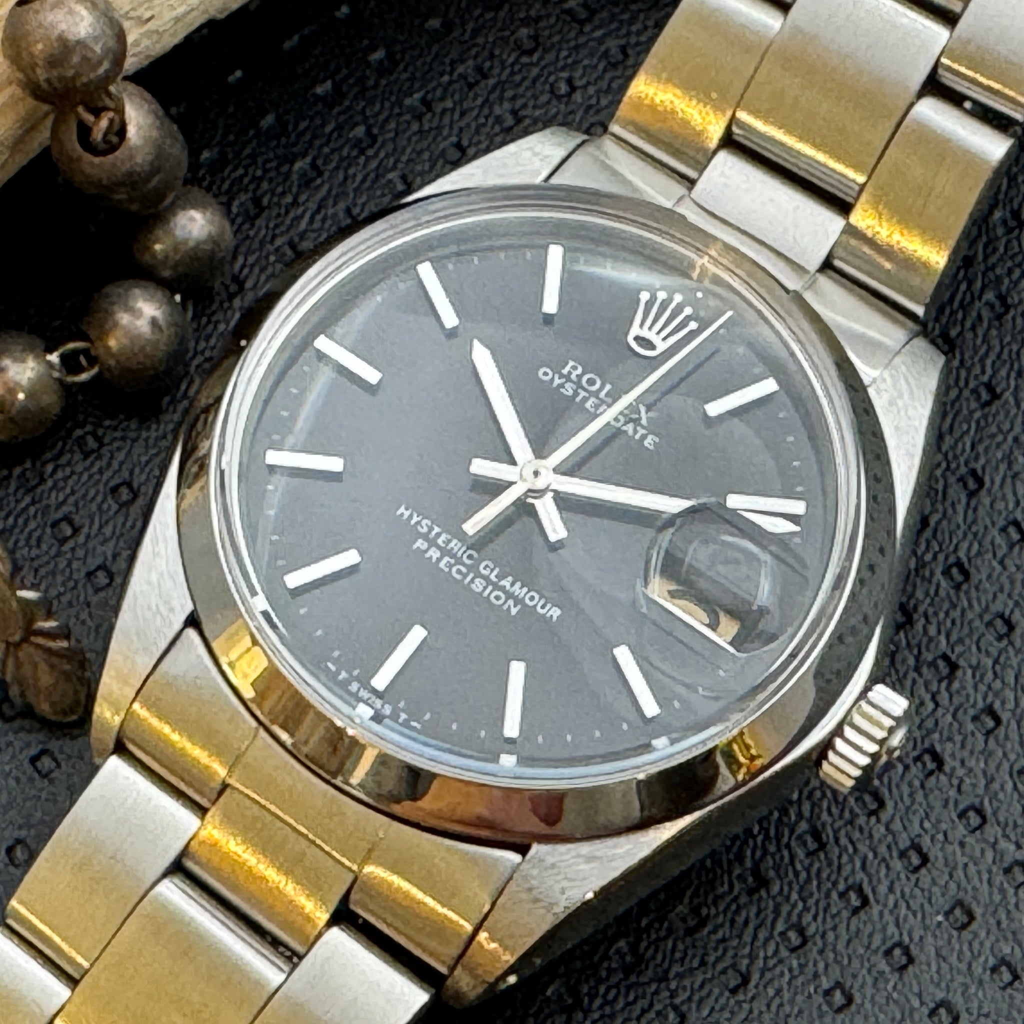 Rolex ロレックス オイスターデイト HYSTERIC GLAMOUR ダブルネーム Ref.6694 手巻 69年製 –  matsunotokeiten