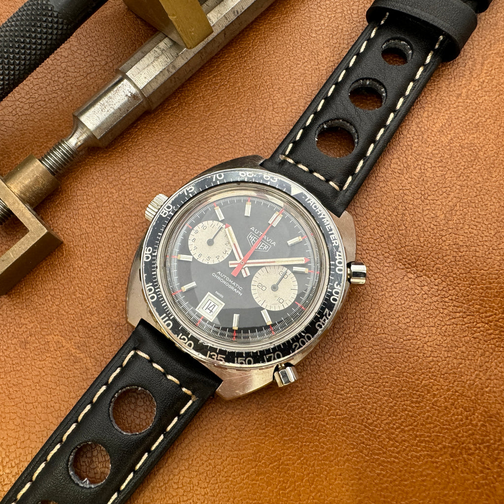 HEUER ホイヤー AUTAVIA オータヴィア クロノグラフ Cal.12 自動巻 70年代製