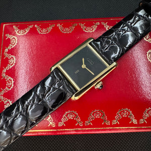 Cartier カルティエ タンク ブラック SM 手巻