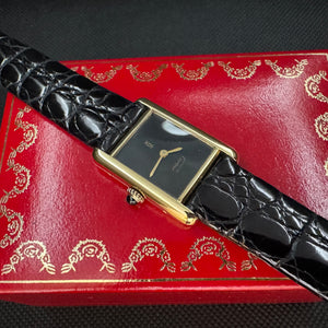 Cartier カルティエ タンク ブラック SM 手巻