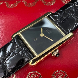 Cartier カルティエ タンク ブラック SM 手巻