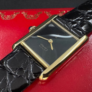 Cartier カルティエ タンク ブラック SM 手巻