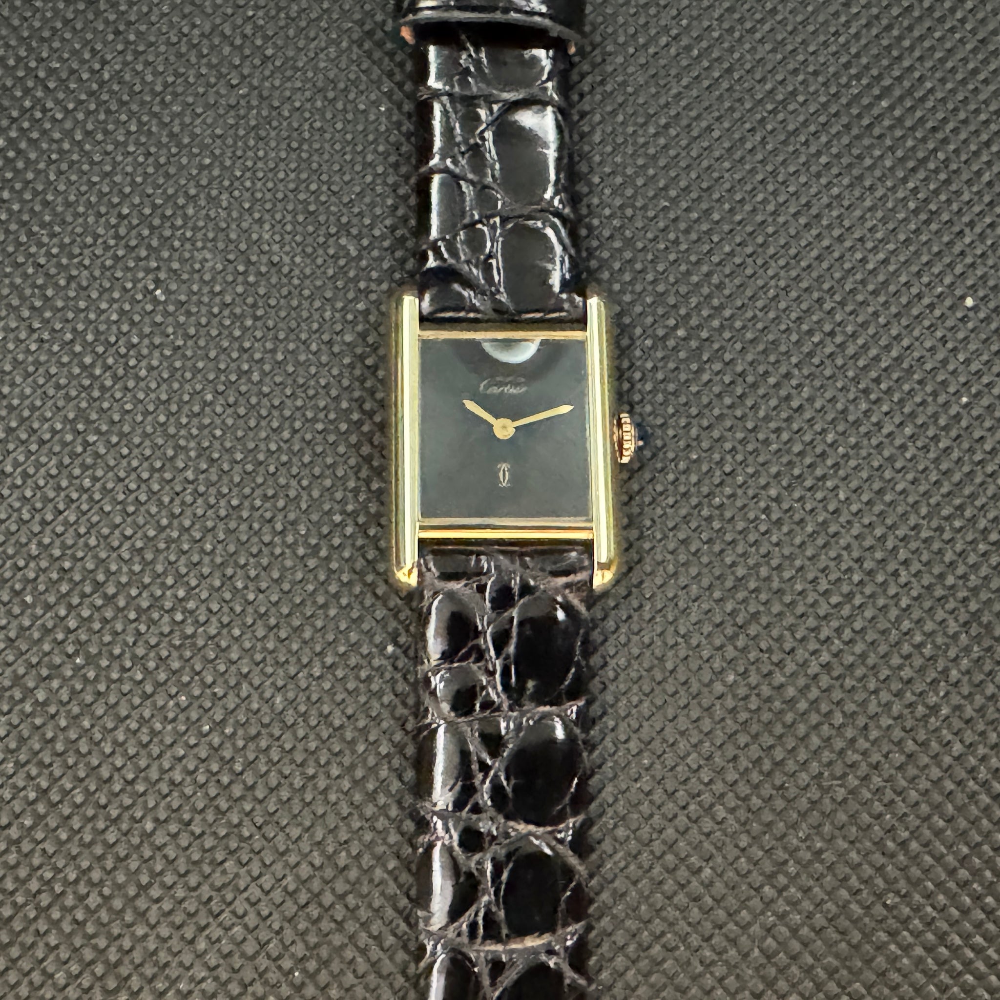 Cartier カルティエ タンク ブラック SM 手巻