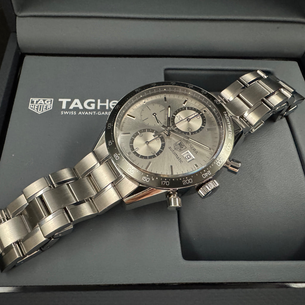 TAG HEUER タグ・ホイヤー カレラ クロノグラフ シルバー CV2011 自動巻