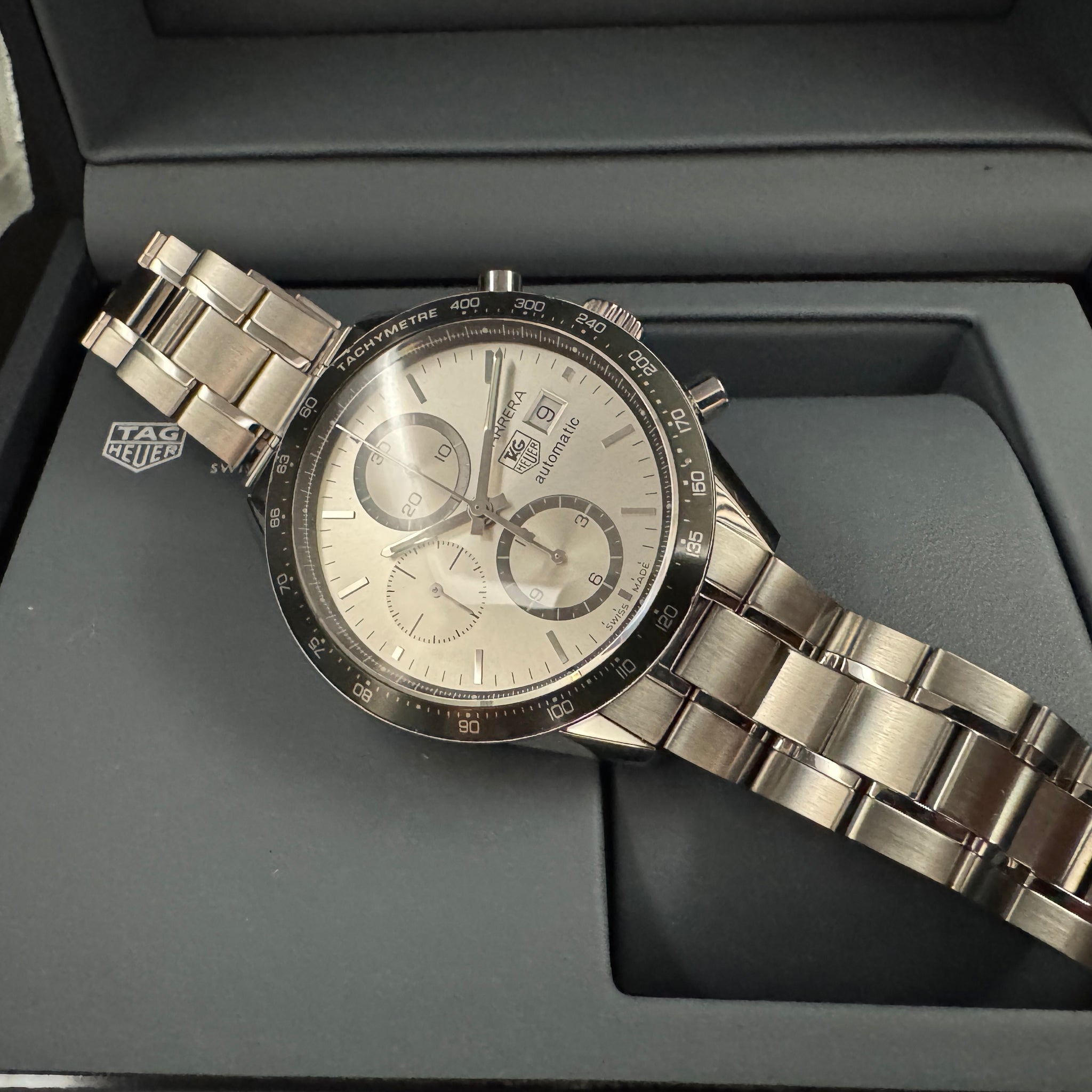 TAG HEUER タグ・ホイヤー カレラ クロノグラフ シルバー CV2011 自動巻