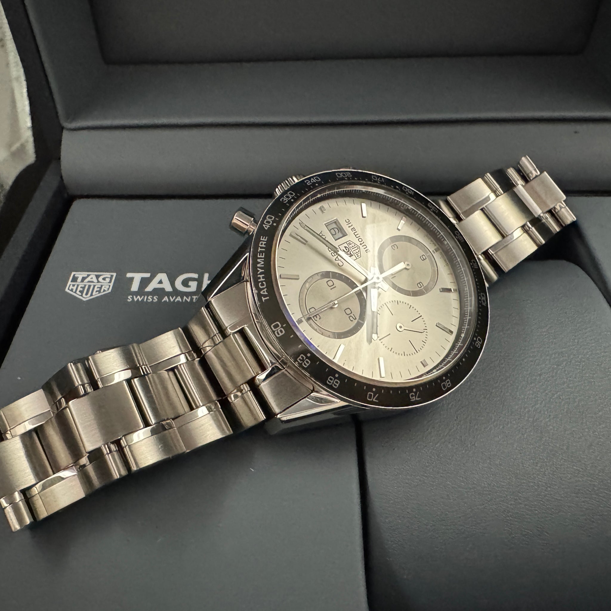 TAG HEUER タグ・ホイヤー カレラ クロノグラフ シルバー CV2011 自動巻