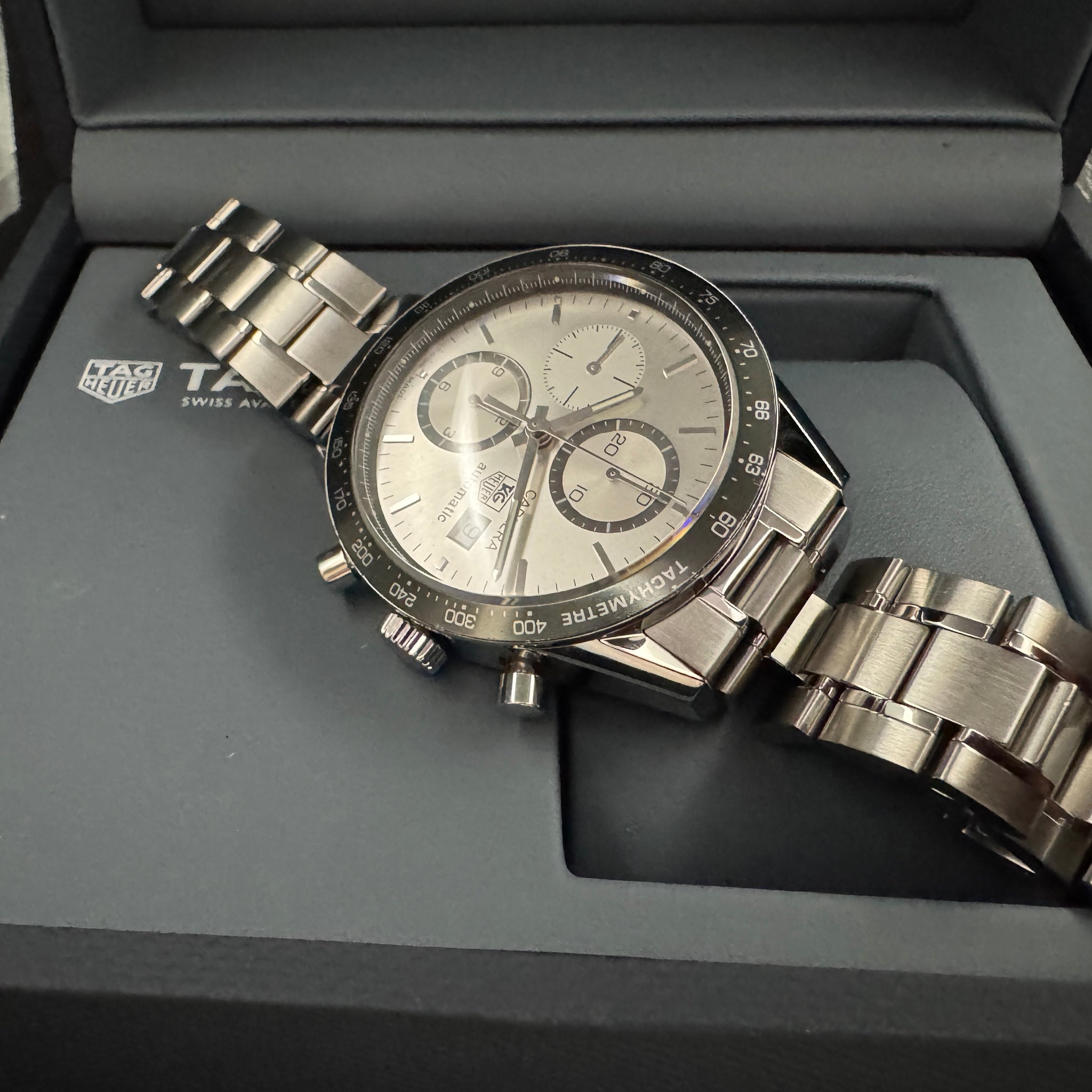 TAG HEUER タグ・ホイヤー カレラ クロノグラフ シルバー CV2011 自動巻