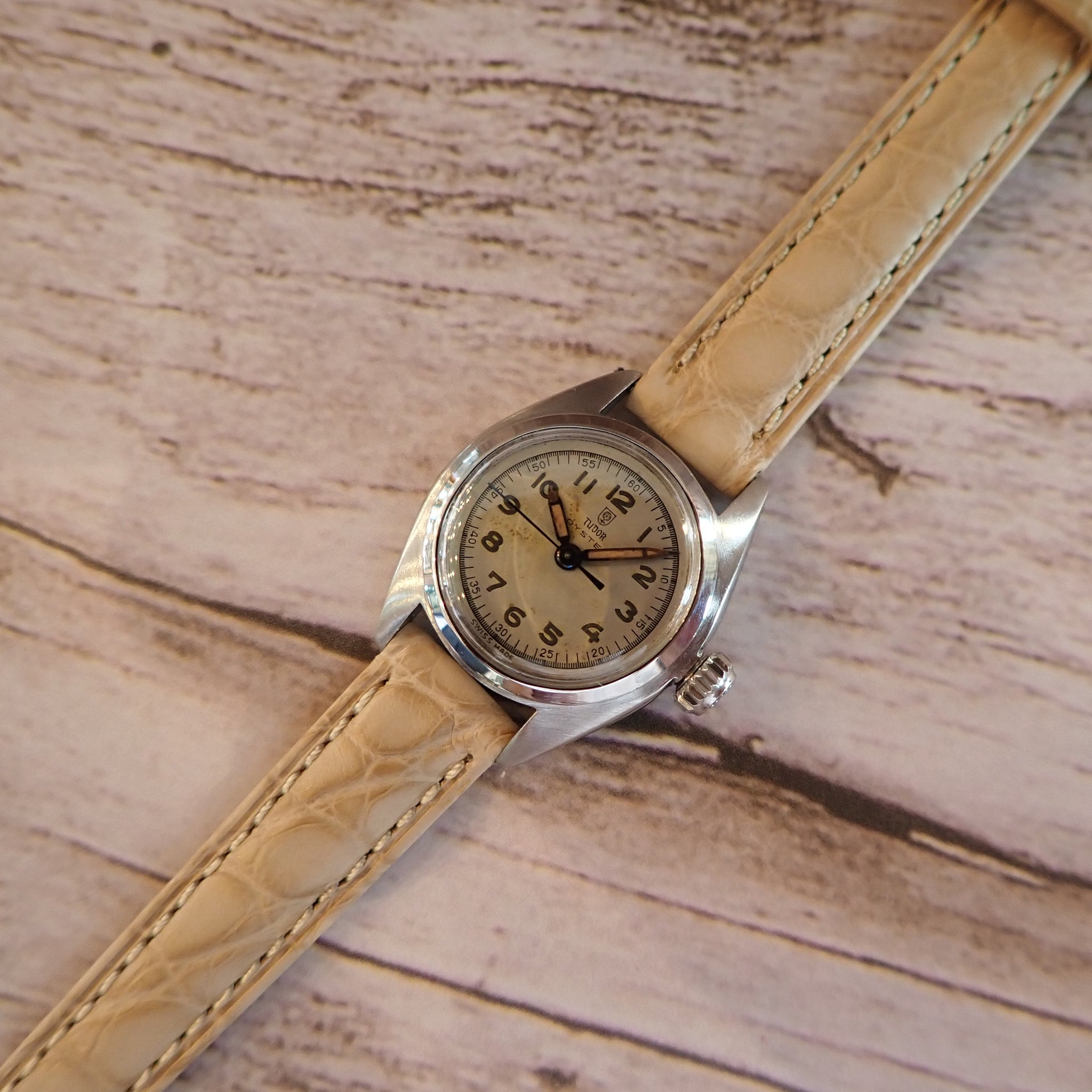 Vintage TUDOR ストラップ付き チュードル チューダー オイスター TUDOR チュードル Oyster オイスター 盾薔薇 手巻 61年製